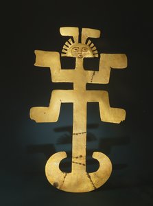 Pectoral en tumbaga coulé, style Tolima